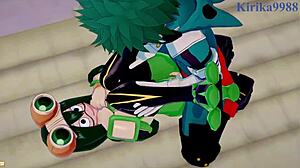 tsuyu asui and mt lady fuck izuku midoriya in my hero academia hentai