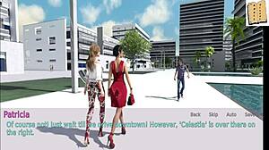 A wife and stepmother play a game together.