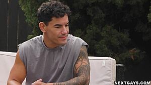 Jc hunt and ryer owens engage in a gorgeous gay sex scene with big cocks