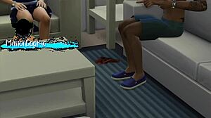 Hey, messing around with my curvy Sims 4 neighbor!