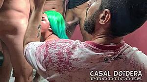 eloah sarubbi's first porn shoot features intense anal banging and bukkake with leo ogro, antonyvtt, nego black20cm, and jr doidera