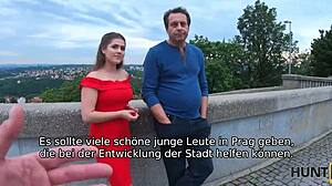 Hunter seduces cute Czech teen for cash deal