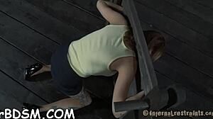 Chick Chained In Shackles During Hardcore BDSM