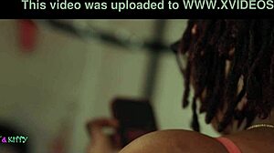 Ebony Babe Kittylove Caught Fucking Two Friends