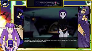 i seduced raven at nite with big cok kissin her tits till orgasm in anime game