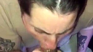 i love this sloppy deepthroat blowjob with cum swallow