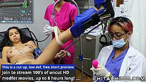 Nurses give Aria Nicole orgasms. Doctor films it!