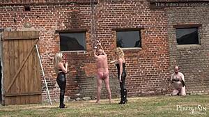 Miss Suzanna Maxwell and Miss Courtney silence talkative slave outdoors.