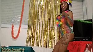 Pretty amateur brazilian millena gomes adores anal and begs for milk in mouth