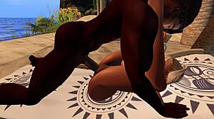 second life black man fucks asian stepsister hard on the beach with creampie!