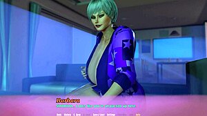 play goldengobs commission game with barbara, fucking her pussy and cumming on big tits!