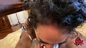 Roommate’s Girlfriend Masters Deep Throat Skills