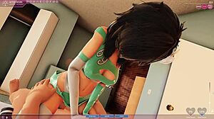 Wow, check out this cute anime babe riding hard in our apartment!