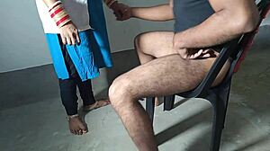 Hospital nurse seduced and fucked hard on chair in brutal sex