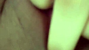 I rub my shaved wet cunt before work