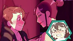 雨天Hentai三人行深喉动作