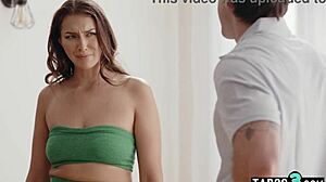 Yo, AC repairman tricks naive big-boobed housewife Bella Rolland into bed!