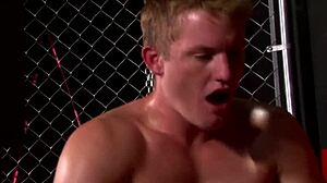 Horny gay mounts jock's tight butthole with ripped clothes