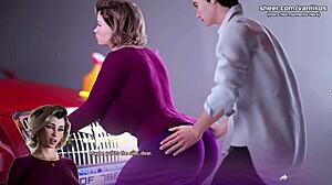 stuck step mom gets used by step son in taboo hentai game