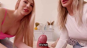 Blonde Amateur Gets Rimmed and Cums During Wild Bedroom Debate!