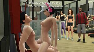 sexercise session with my horny girlfriend at the gym