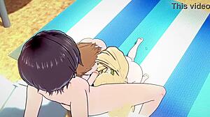 Chihiro and Hiyoko's Beach Anal Adventure