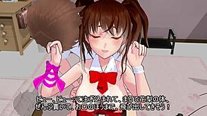 Bunny Girl Cosplay In 3D Cartoon Anime From Behind