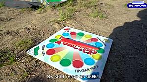 Twister Strip Game Turns Into Double Blowjob Dare