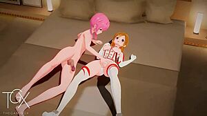 Asuna Gets Assfucked by Futanari in Sword Art Online Hentai Game.