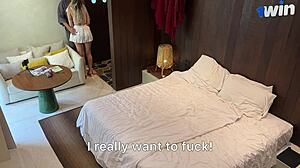 Finally got my shy neighbor in bed while hubby’s out!