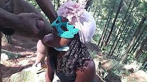 Jungle Walk Turns Into Threesome With Hard Fucking And Cum Eating