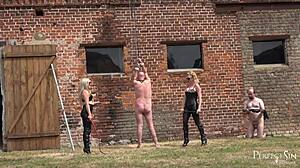 Miss Suzanna Maxwell and Miss Courtney silence talkative slave outdoors.