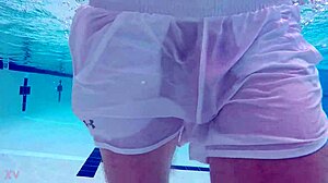 Wow! Pool Boy's See-Thru Cock Caught on GoPro Underwater!