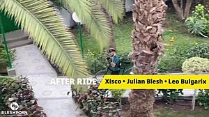 Bikers Feel Ecstasy Riding Big Cock in Bareback Threesome with Leo Bulgari and Xisco.