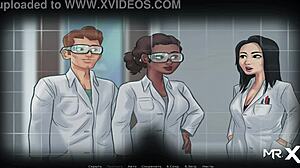 damn, teacher in summertimesaga shocked by my huge cock size