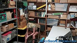 Caught real thieving blonde teen in HD