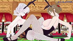 kusuha mizuha and cagalli in intense lesbian play