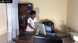 my hr fucks me hard for not cleaning his office on monday morning