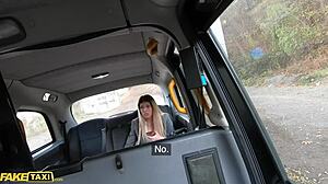 Spanish babe macarena lewis rides in fake taxi adventure