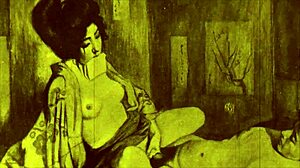 In vintage times, drawings depicted retro hentai scenes