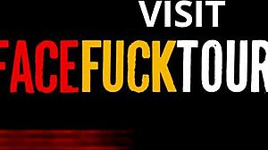 Wow, this cute colombian teen gets pinned and throated by a tourist! 😲 So intense