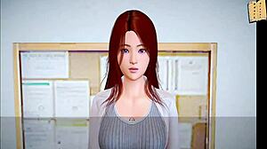 in my new family episode 278, the redhead amateur explores her erotic side.