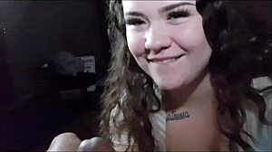 Young beauty deepthroats big cock