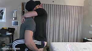 Stretching his ass hard with bareback fucking and cum.