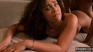 Deeper naughty willow learns to beg for cum on her tits after deepthroat