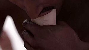 Does the black man suck that big white dick?