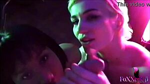 Jenna Foxx and Sky Blue suck hard dick