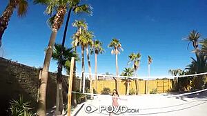 Anissa Kate's backyard anal fuck feels amazing! 😈