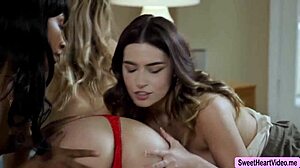I can't stop watching this steamy lesbian threesome with hot college girls