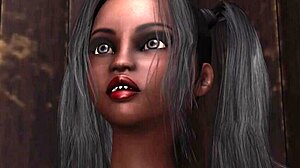 Hot sexy black girl takes monster cock in glory hole room